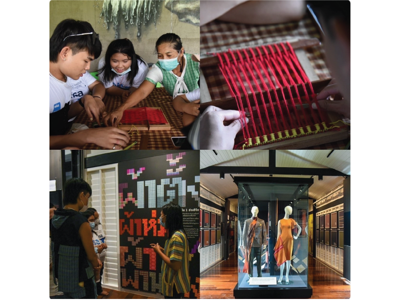 โครงการผ้าขาวม้าท้องถิ่นหัตถศิลป์ไทย ร่วมกับ eisa นำนักศึกษา ม.ธุรกิจบัณฑิตย์ ลงพื้นที่วิสาหกิจชุมชนผ้าทอนาหมื่นศรี จ.ตรัง